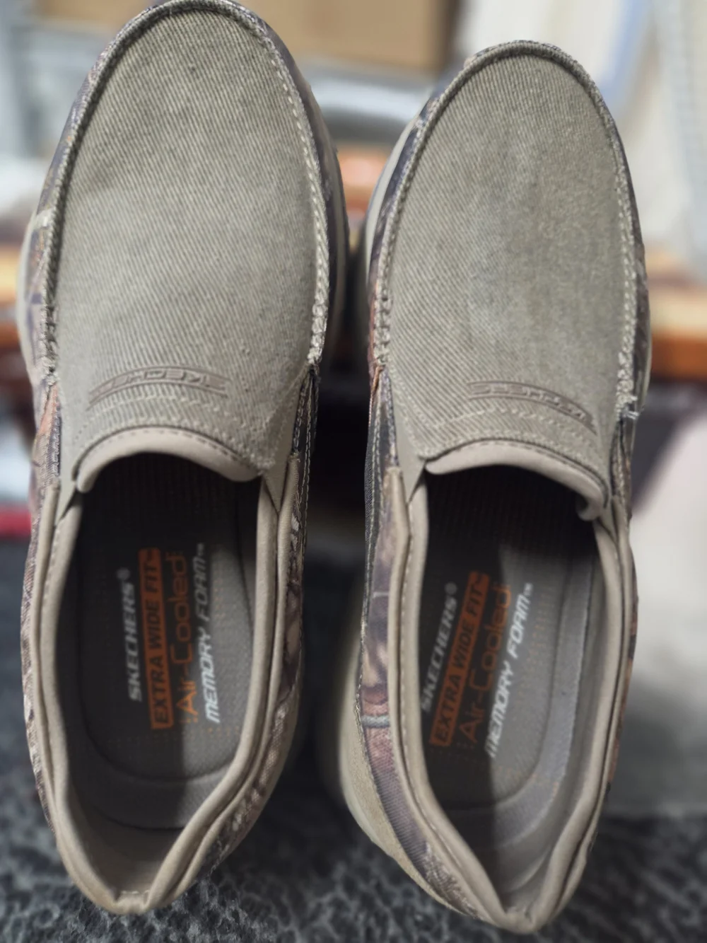 Skechers Mossy Oak Men's Relaxed Fit Slip-On Shoes Camouflage Green